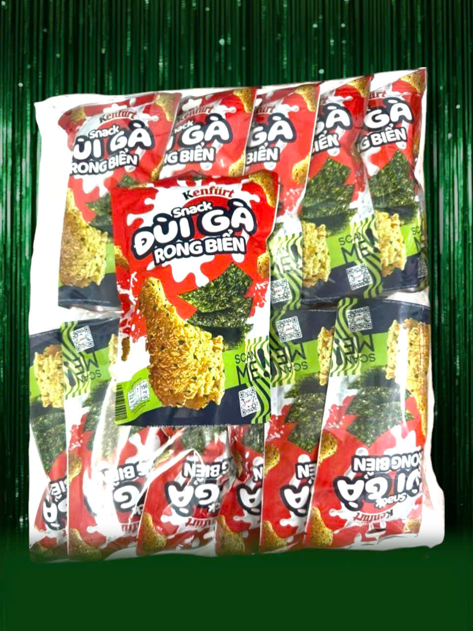 Seaweed Chicken Thigh Snack 82g/pack, 12 bags/bag