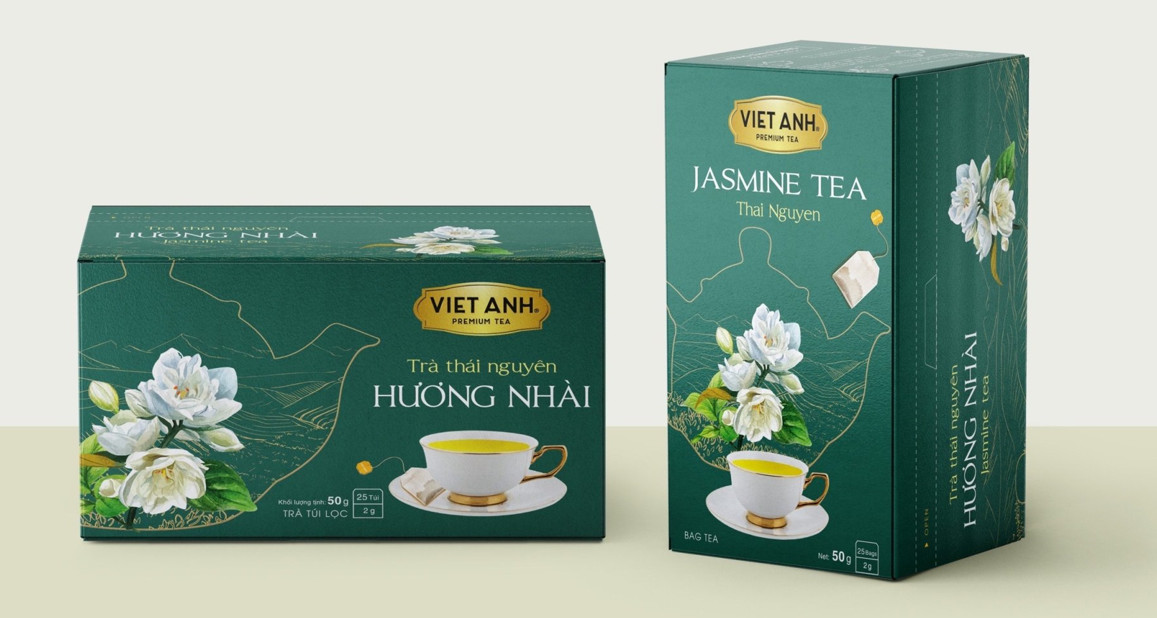 Trà Nhài túi lọc - Jasmine green tea 2g x 25 tép/hộp