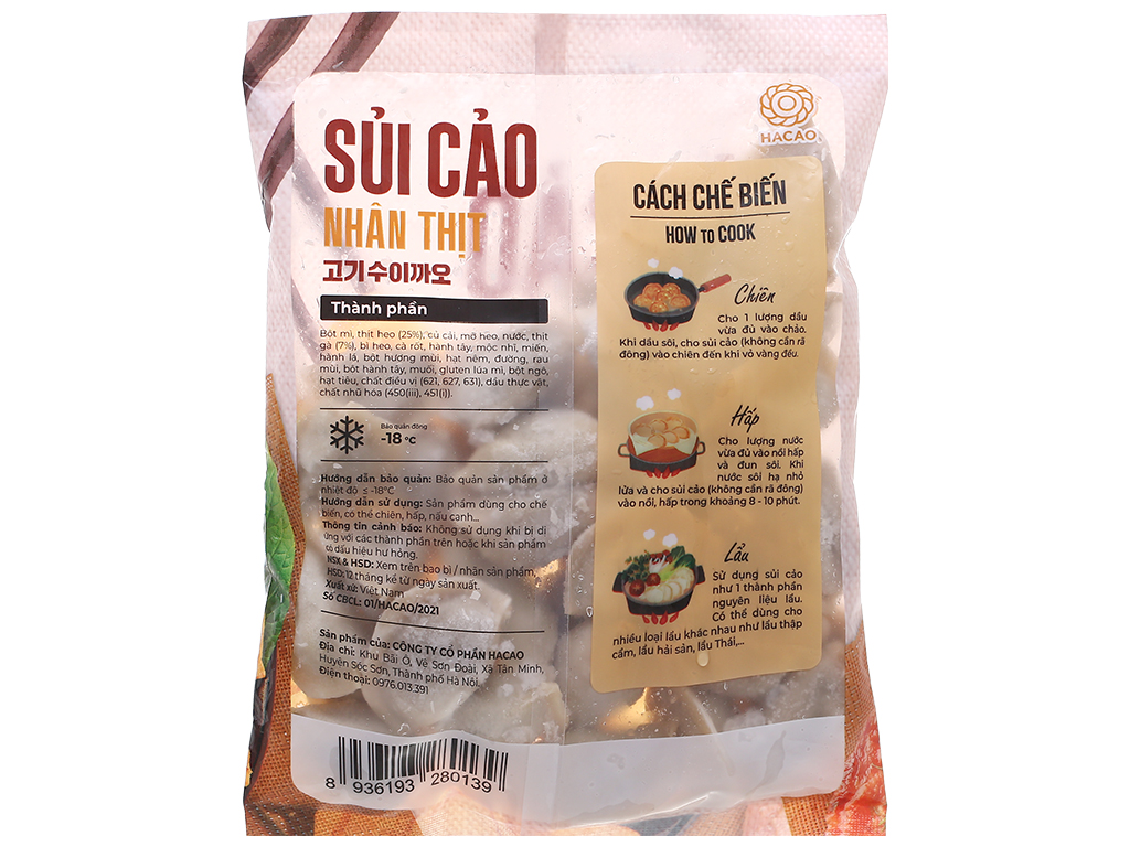 Sủi cảo Hacao nhân thịt 500g