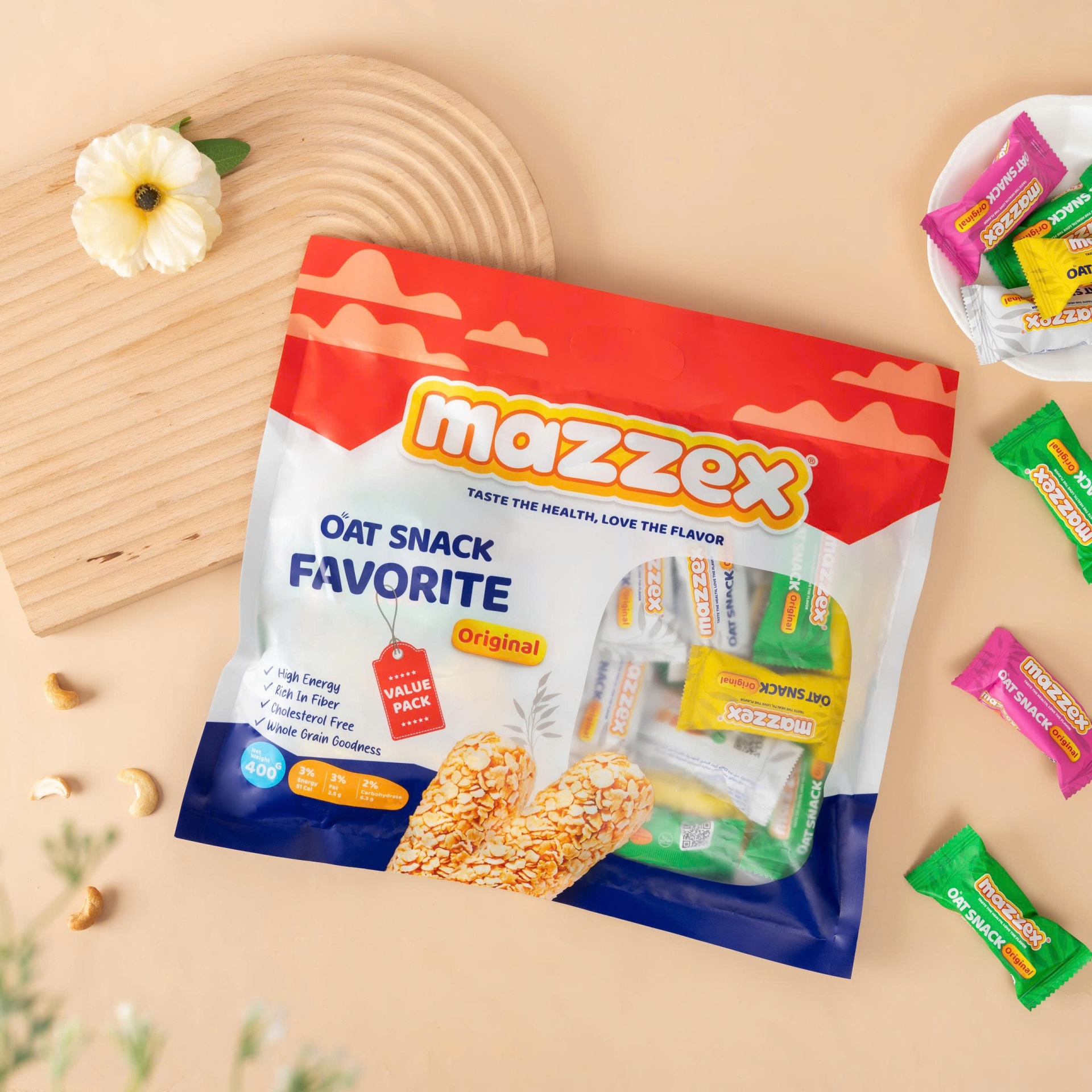 Bánh Yến mạch Tổng hợp 400g, 24 gói/thùng