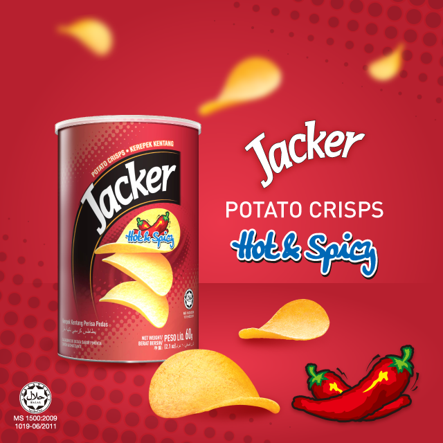 Bánh khoai tây chiên Jacker - Vị cay (Hot & Spicy) 60g