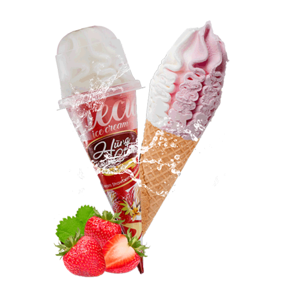 Kem Ốc quế hoa vị Dâu 35 chiếc/thùng