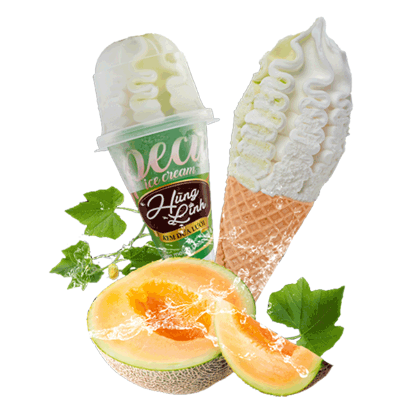 Ice cream cone with melon flavor, 20 pcs/box