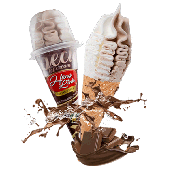 Chocolate flavored ice cream cone 20 pcs/box