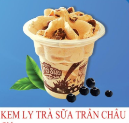 Bubble milk tea ice cream - 24 cups/box