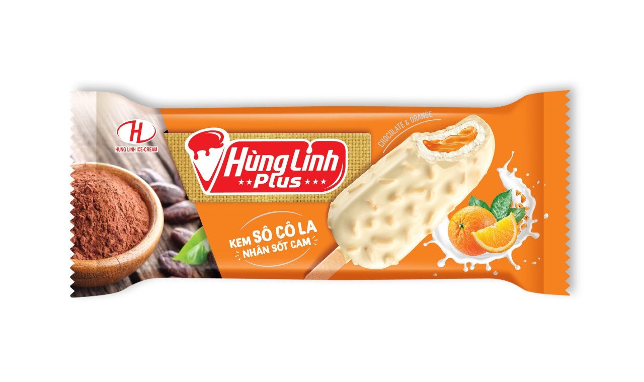 HL plus Chocolate ice cream with Orange sauce - 10 pcs/box
