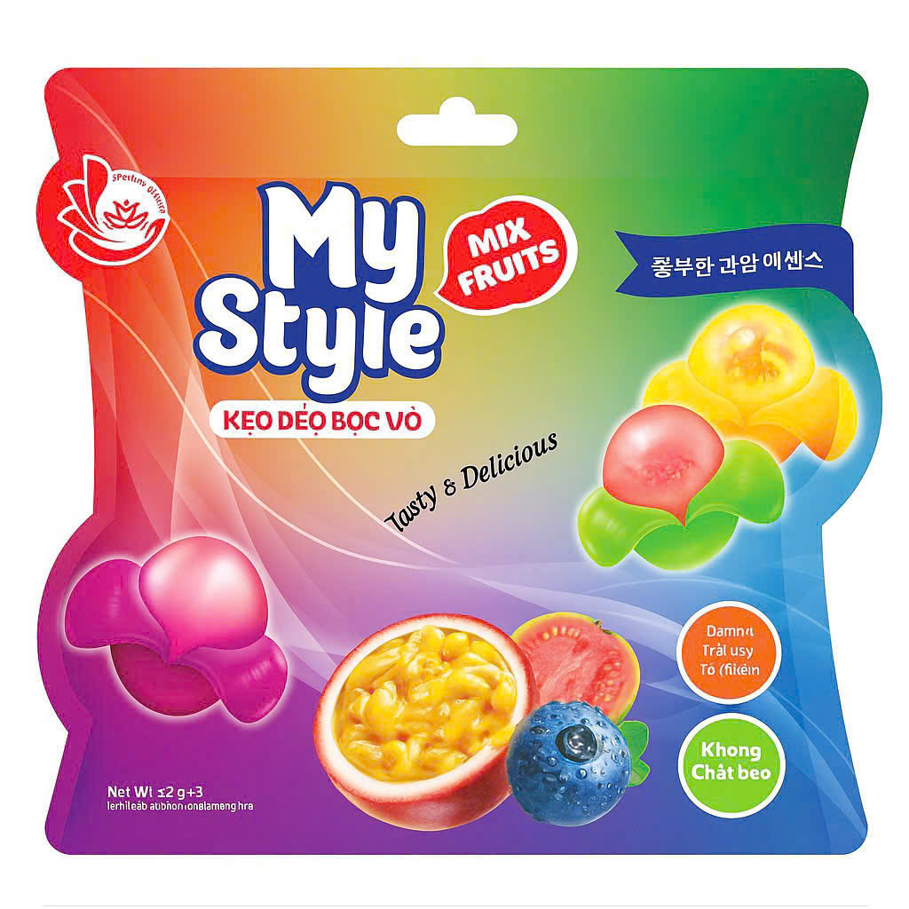 KẸO DẺO BÓC VỎ TRÁI CÂY MIX 3 VỊ