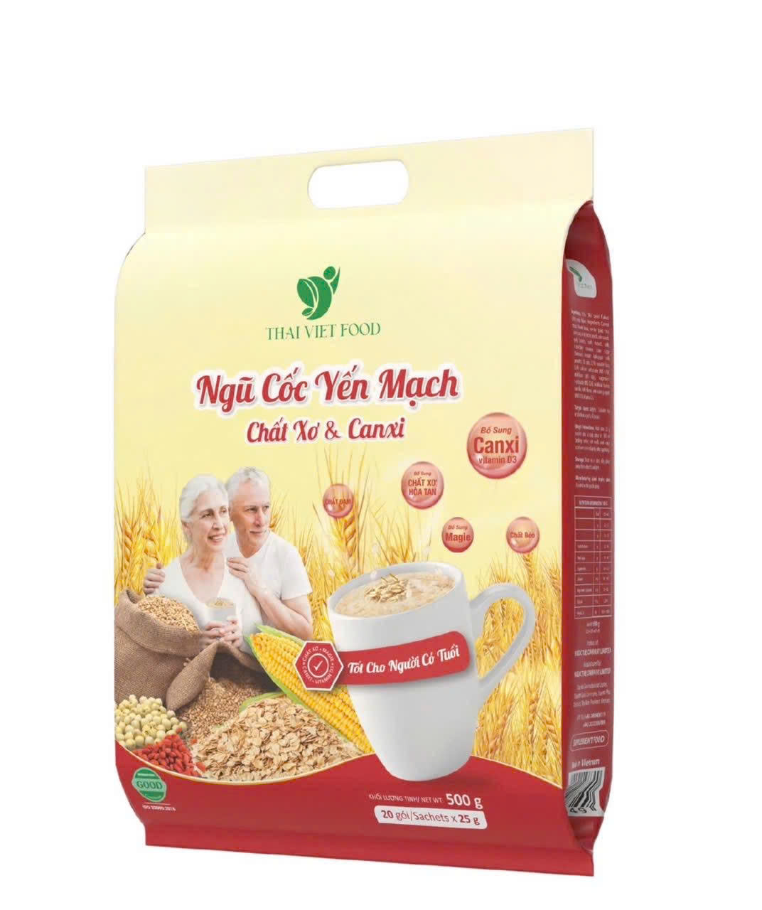 Ngũ cốc Yến mạch chất xơ Canxi Thái Việt - Bịch 500g