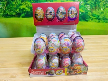 Bánh Quy Socola Trứng Đồ Chơi Wonder Egg màu Hồng, 24 quả/hộp