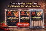 Combo 3 gói Lạp xưởng: 2 gói nguyên bản 600g và 1 gói tiêu đen 600g