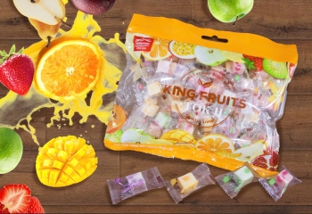 Kẹo KING FRUSRT nhân trái cây 380g/gói