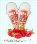 Kem Ốc quế hoa vị Dâu 35 chiếc/thùng