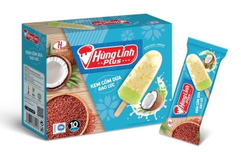 Kem HL plus Cốm dừa gạo lứt - 10 chiếc/hộp