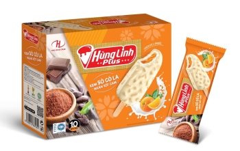 Kem HL plus Sô cô la nhân sốt Cam - 10 chiếc/hộp