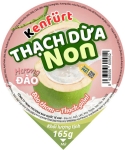Thạch dừa non vị đào Kenfurt 165g/cốc, 6 cốc/vỉ