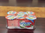 Thạch dừa non vị dâu Kenfurt 165g/cốc, 6 cốc/vỉ
