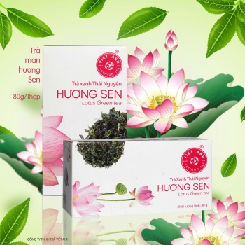 Thai Nguyen green tea lotus flavor 80g, 30 boxes/carton